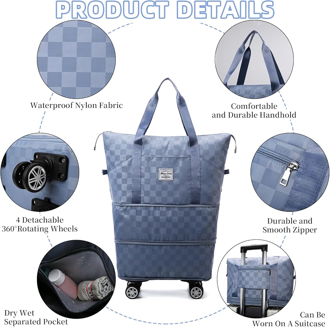 Foldable Large Capacity Travel Bag, New Expandable Large Handbag, Universal Wheel Business Travel Bag Foldable Large Capacity Travel Bag, New Expandable Large Handbag, Universal Wheel Business Travel Bag